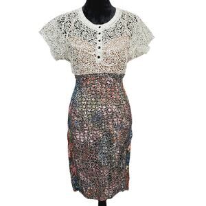 Byron Lars Beguile Lace Study Sheath Dress - Size 4 PRE-OWNED EUC